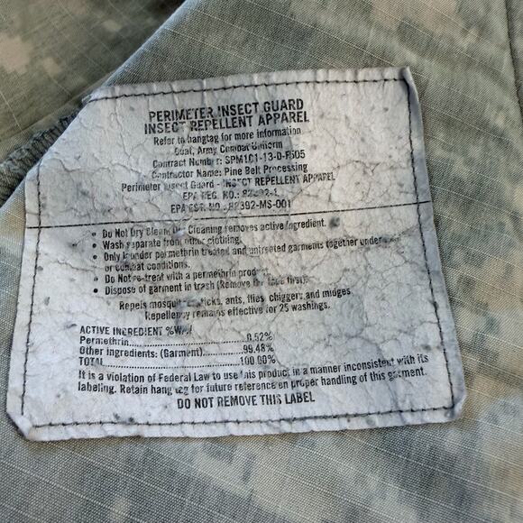 U.S Army ACU Combat Jacket Large Extra Long UCP Digital Camo - Picture 6 of 7